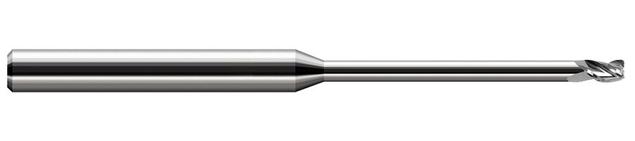 Picture of Harvey Tool 39508 .125 Dia x .005 R STB FL 12x RCH EM End Mill Standard Flute Standard Helix Carbide Uncoated Single End Corner Radius0.0050 0.13mm